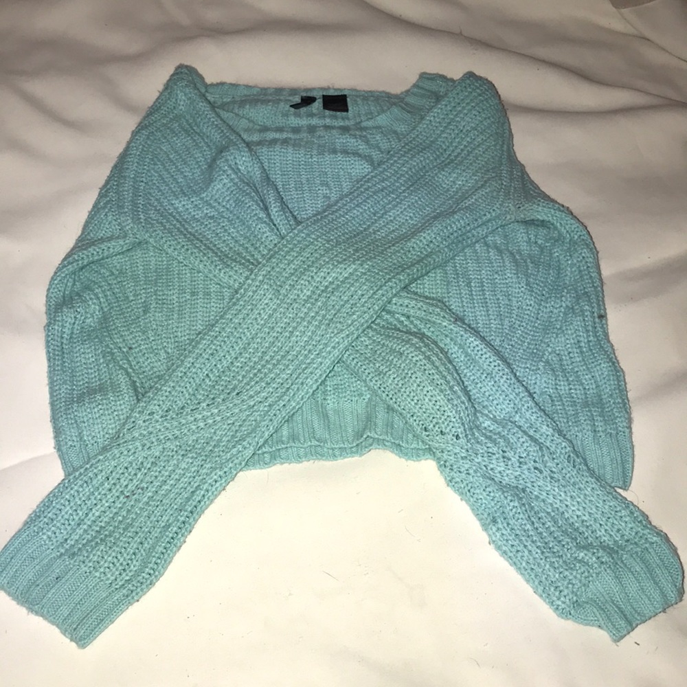 blue sweater